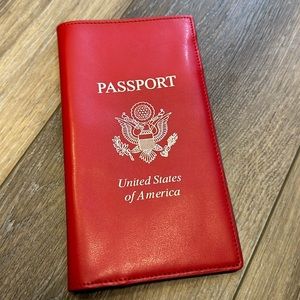 New Baekgaard Passport Holder Case Cover Red - Never Used